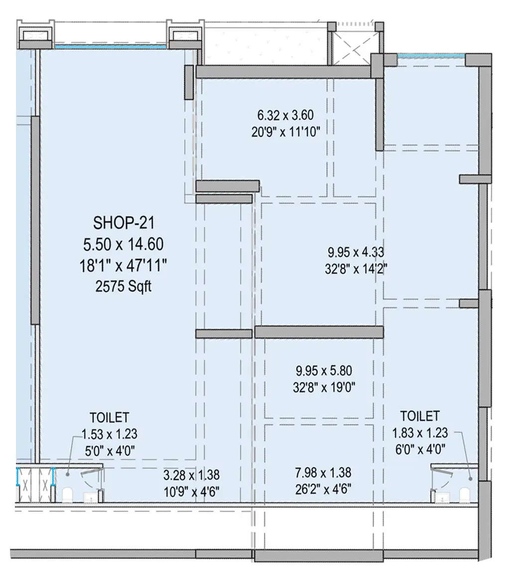 Floor plan for Retail Shop