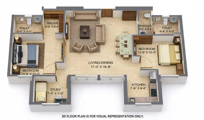 Chandak 34 Park Estate Goregaon - Floor plan 2 BHK 788 Sq.ft