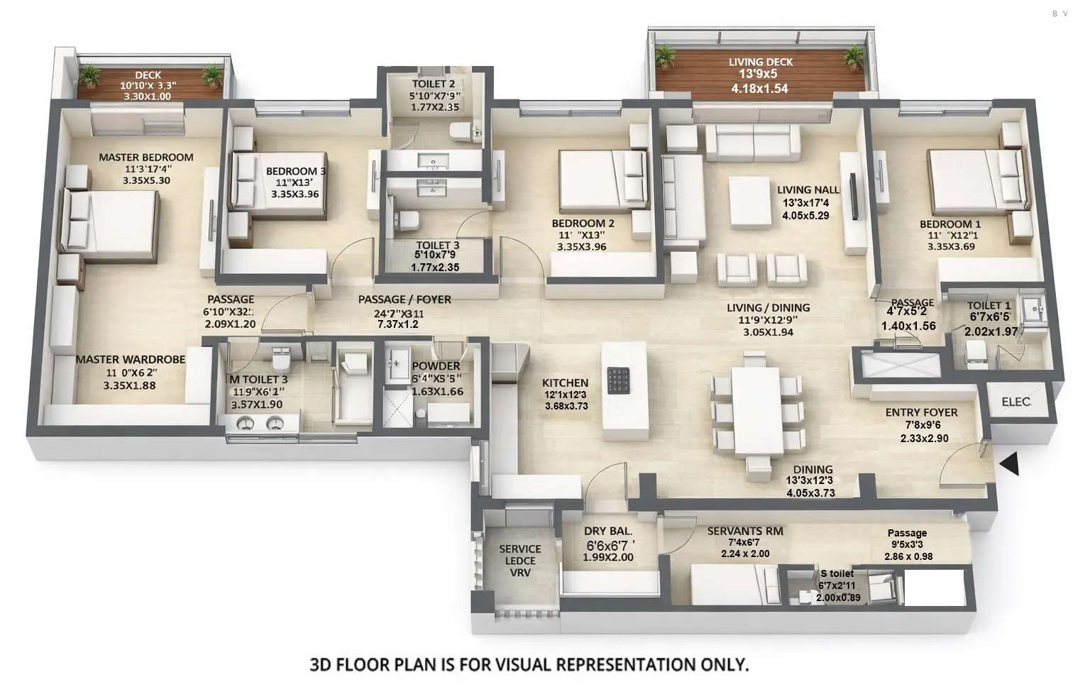 Floor plan for 4.5 BHK