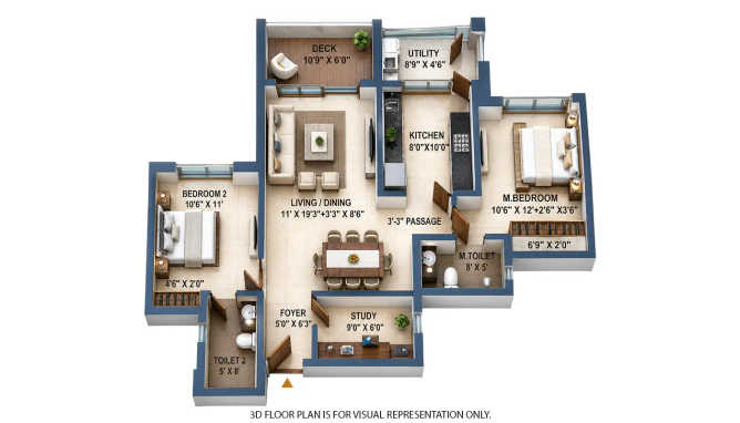 Lodha Divino Matunga - Floor plan 2 BHK 858 Sq.ft