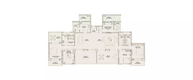 Kolte Patil 24K Sereno Baner - Floor plan 4 BHK 1905 Sq.ft