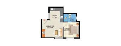 Sheth Auris Serenity, 1 BHK-400 Sq.ft