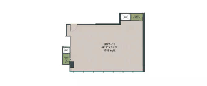 Chandak Unicorn Andheri - Floor plan Commercial Office 1619 Sq.ft