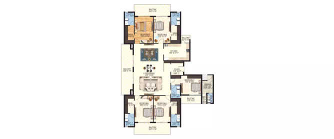 ORO Constella Sushant Golf City - Floor plan 5 BHK  Sq.ft