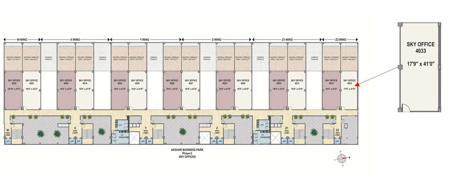 Floor plan for Commercial Office