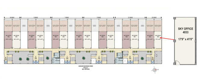 Akshar Business Park Vashi - Floor plan Commercial Office 260 Sq.ft
