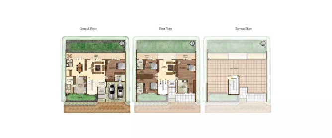 Prestige Woodside Yelahanka - Floor plan 4 BHK 3147 Sq.ft