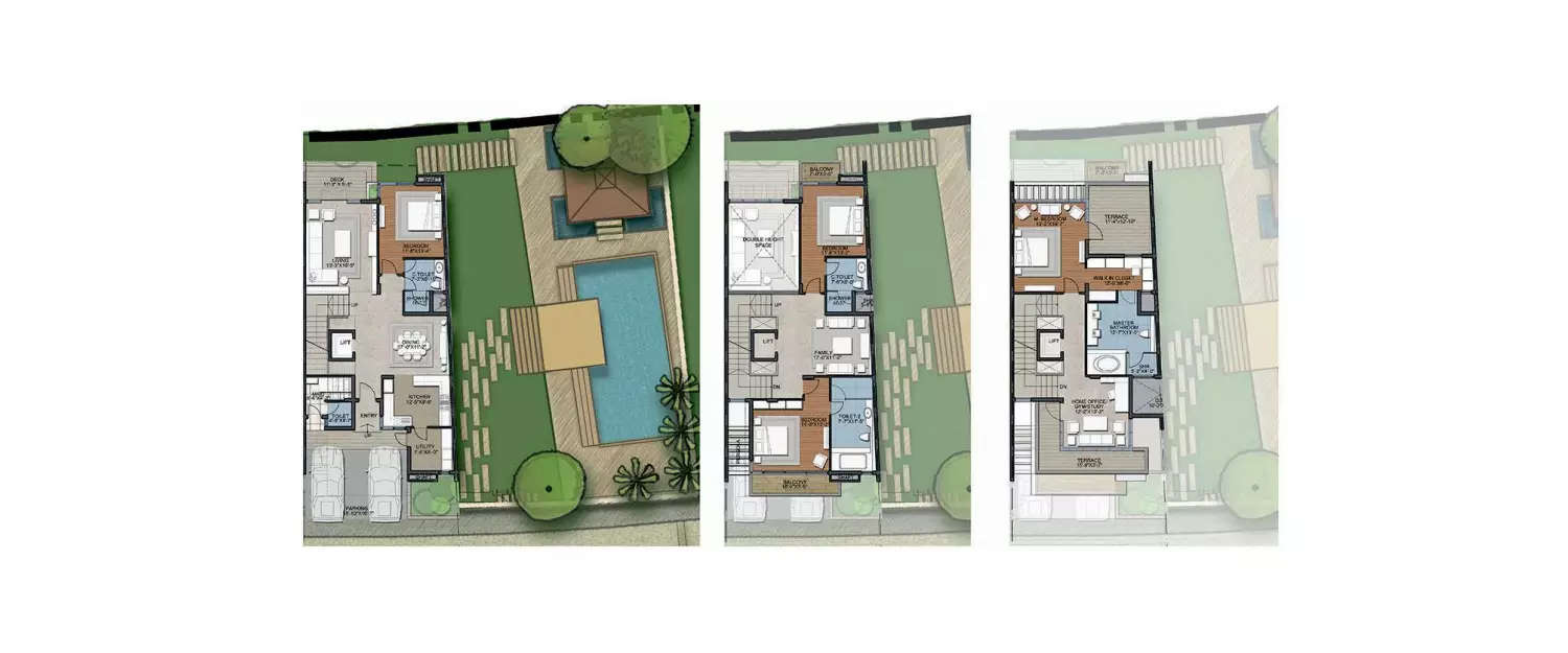 Floor plan for 4 BHK