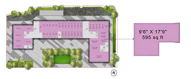 Lodha Codename Must Have Lower Parel - Floor plan Commercial Office 595 Sq.ft