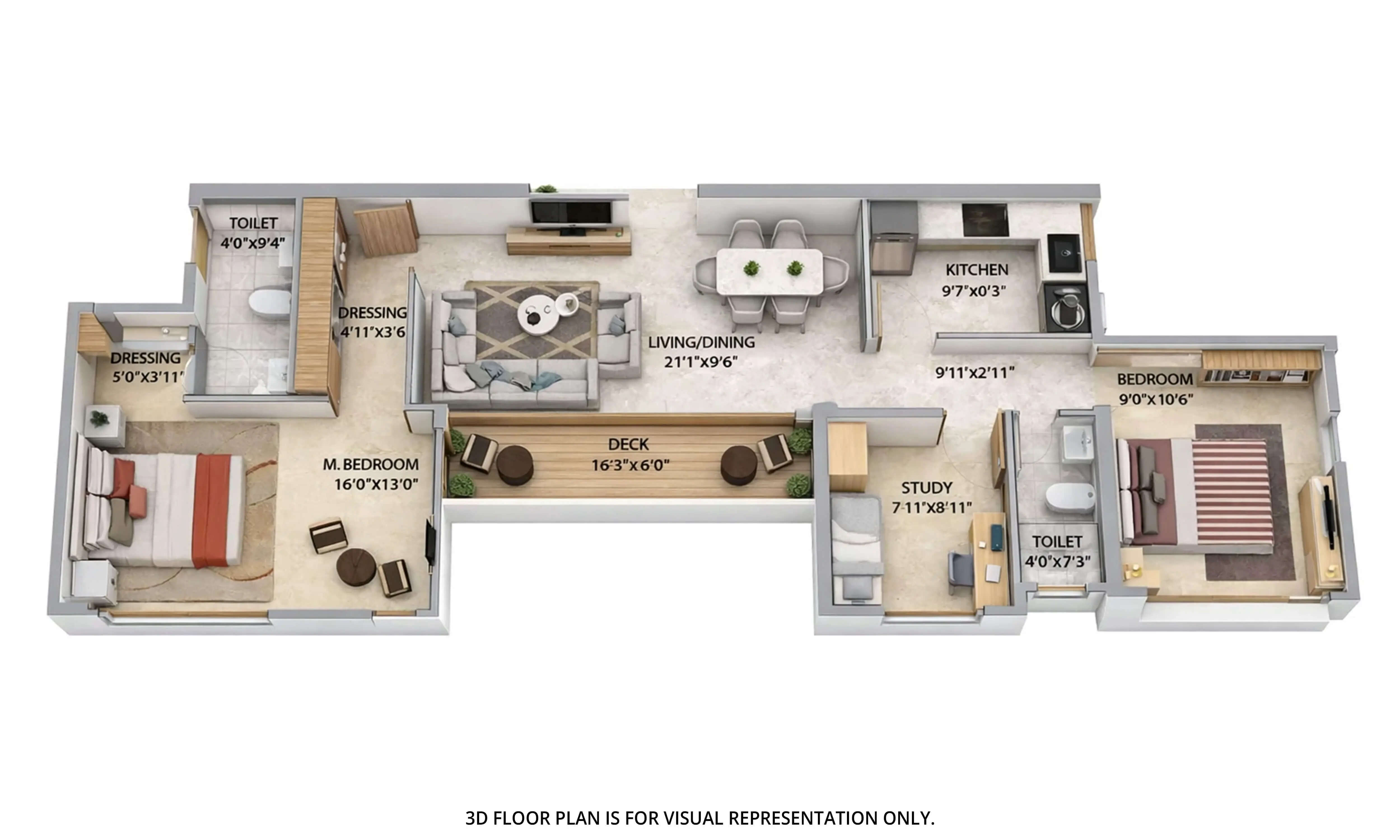 Floor plan for 2.5 BHK