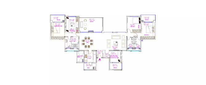 Kolte Patil 24K Sereno Baner - Floor plan 4 BHK 2550 Sq.ft