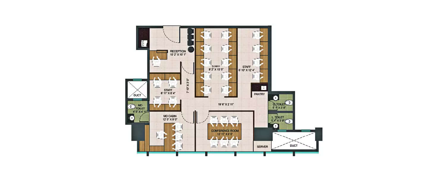 Floor plan for Commercial Office