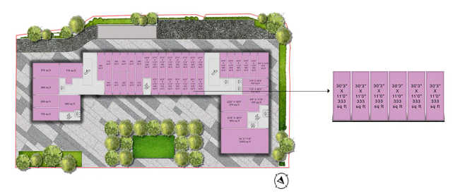 Lodha Codename Must Have Lower Parel - Floor plan Commercial Office 333 Sq.ft