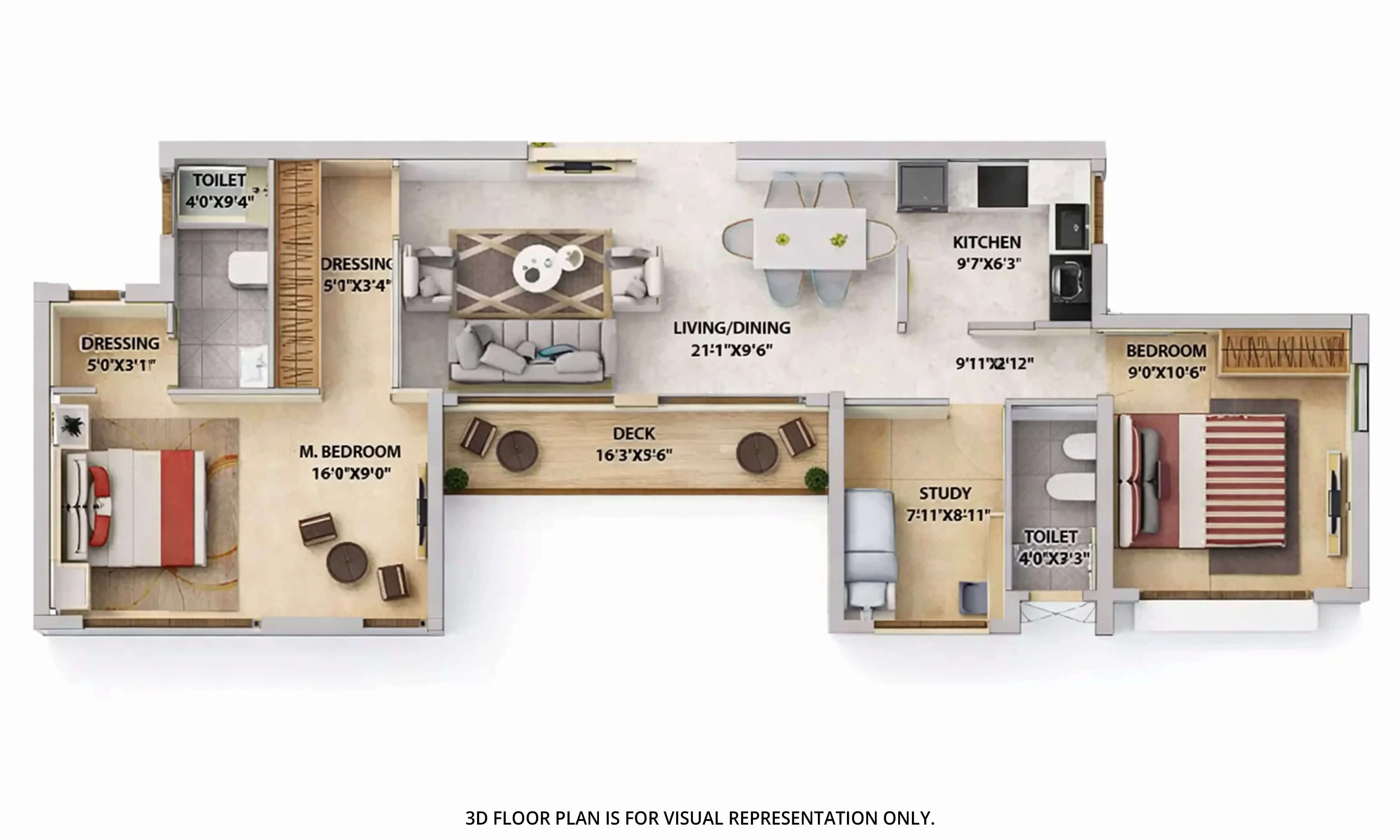 Floor plan for 2.5 BHK