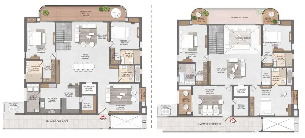 Floor plan for 4 BHK