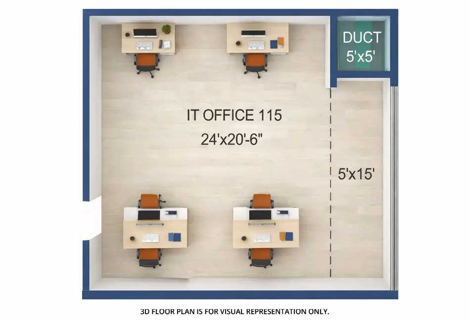 Squarefeet Centura Square Wagle Estate - Floor plan Commercial Office 609 Sq.ft