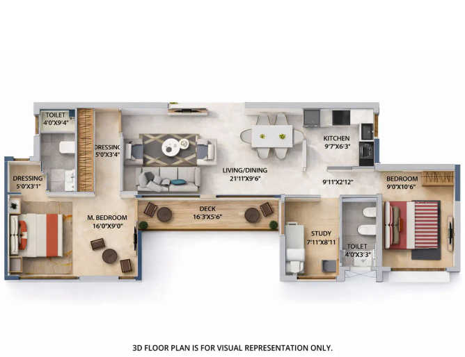 Runwal Avenue Kanjurmarg - Floor plan 2.5 BHK 687 Sq.ft