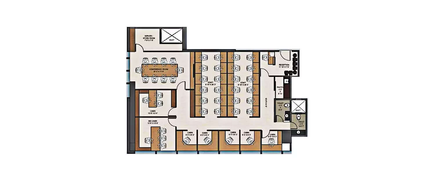 Floor plan for Commercial Office