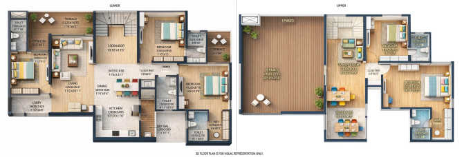 Goel Ganga Avanta Mundhwa - Floor plan 5 BHK 3275 Sq.ft