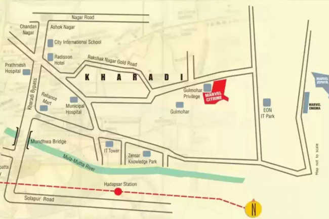 Marvel Citrine Kharadi - Location Map