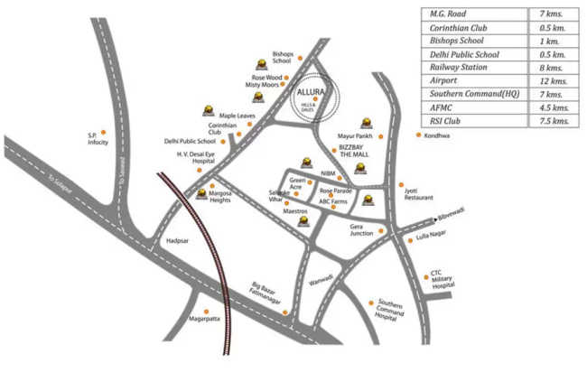 Kolte Patil 24K Allura Undri - Location Map