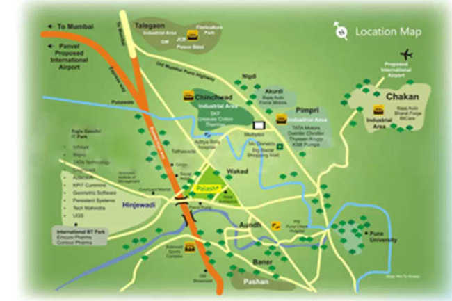 Vilas Javdekar Palash 2e Wakad - Location Map