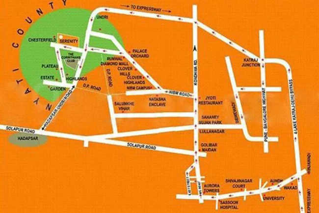 Nyati Serenity Enclave Undri - Location Map