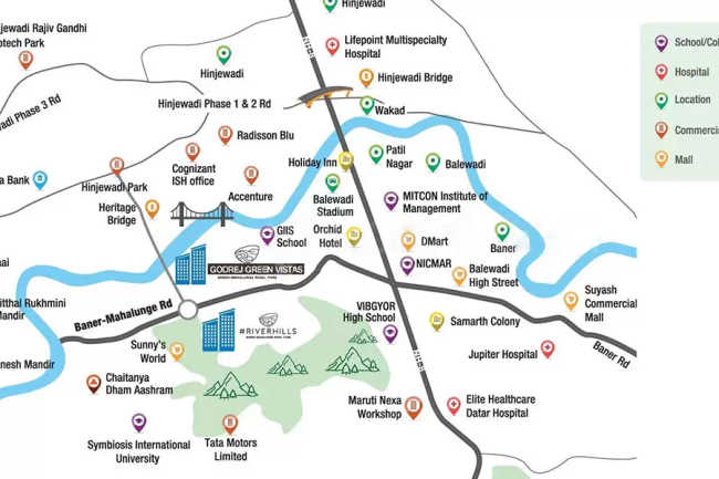 Godrej Green Vistas Mahalunge - Location Map