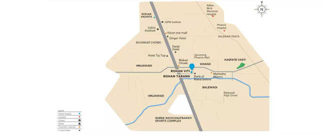Rohan Viti Wakad - Location Map