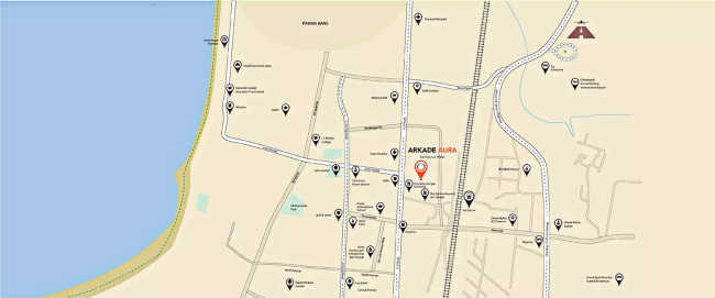 Arkade Aura Santacruz - Location Map