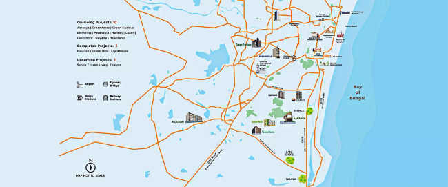 TVS Isle of Trees Rachenahalli - Location Map