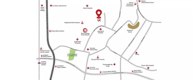 UK Raya Andheri - Location Map