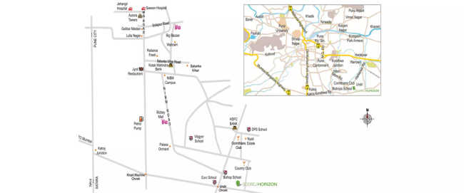 Godrej Horizon Undri - Location Map