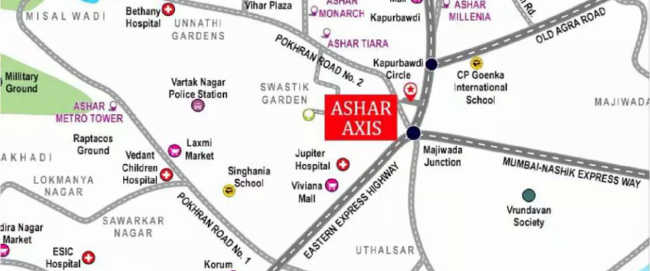 Ashar Axis Majiwada - Location Map