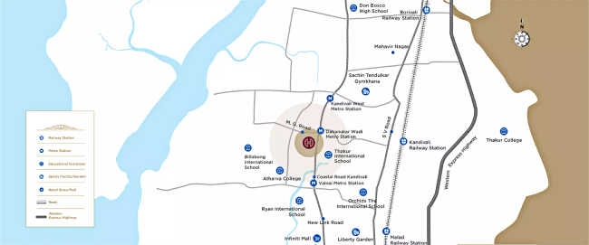 Hiranandani Castalia Kandivali - Location Map
