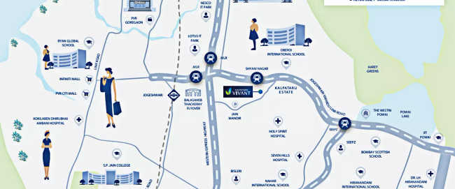 Kalpataru Vivant Andheri - Location Map