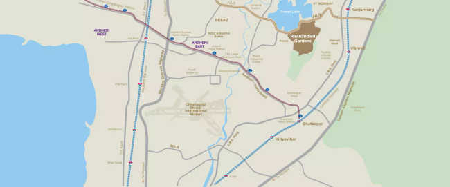 Highland Hiranandani Gardens Powai - Location Map