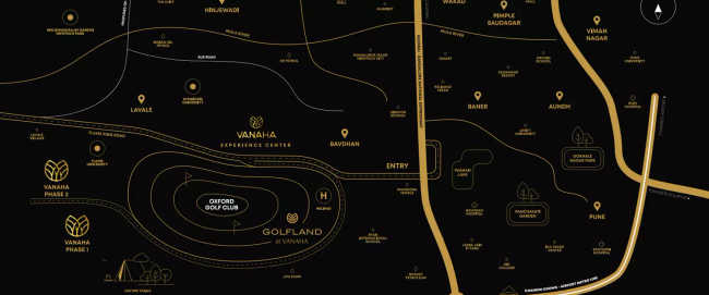 Shapoorji Vanaha Golfland Bavdhan - Location Map