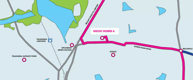 Nikoo 6 Phase 2 Kogilu - Location Map
