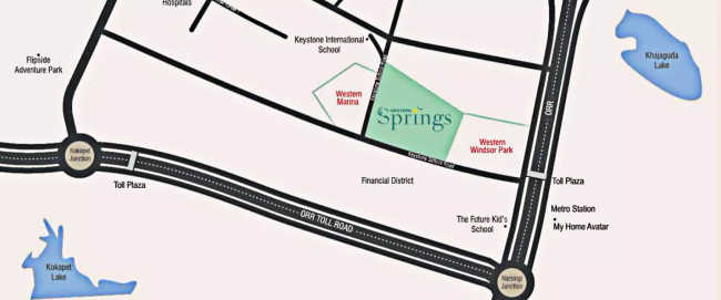 WESTERN SPRINGS Nanakramguda - Location Map