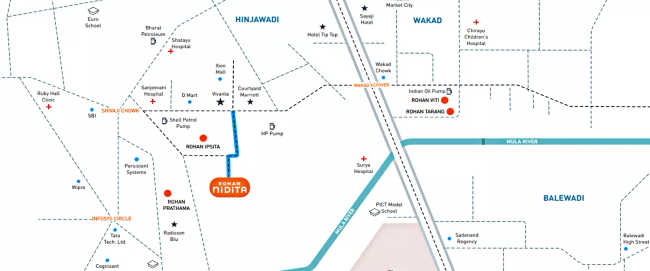 Rohan Nidita Hinjewadi - Location Map