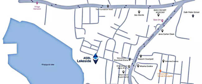 ASBL Lakeside Khajaguda - Location Map