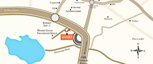 Ramky One Odyssey Kokapet - Location Map