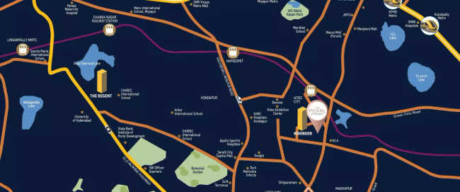 The Pearl HITEC City - Location Map