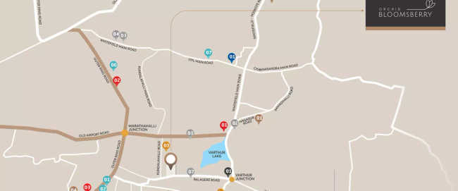 Goyal Orchid Bloomberry Varthur - Location Map