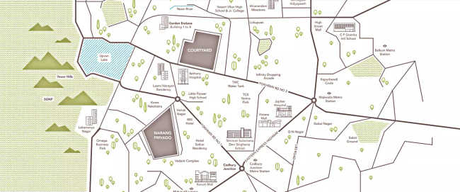 Narang Privado Pokhran Road 1 - Location Map