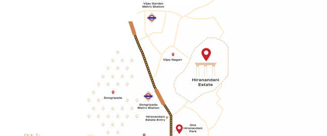 Hiranandani Aralia Ghodbunder Road - Location Map