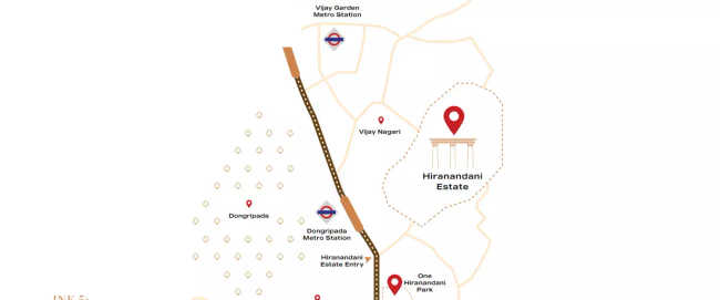 Hiranandani Falcon Ghodbunder Road - Location Map