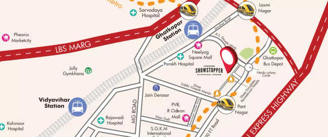 Ajmera Eden Ghatkopar - Location Map