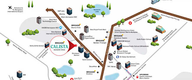 Brigade Calista Bommenahalli - Location Map